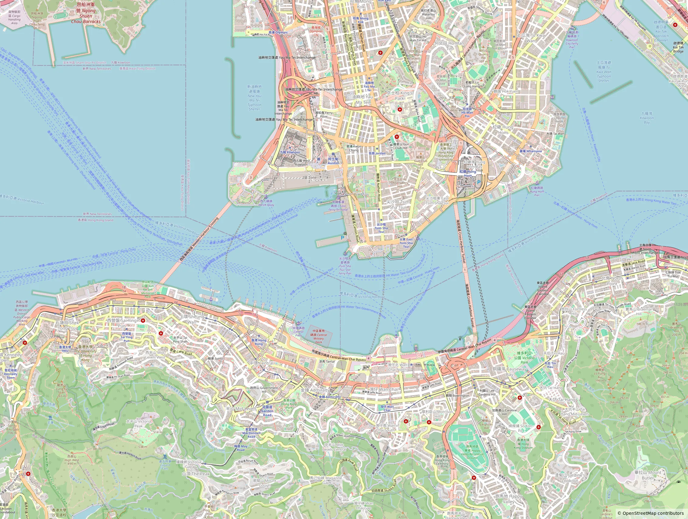 Hong Kong Christmas Markets 2026: 4 Places and Date-Checking Tips Geographic street map covering the article neighbourhoods