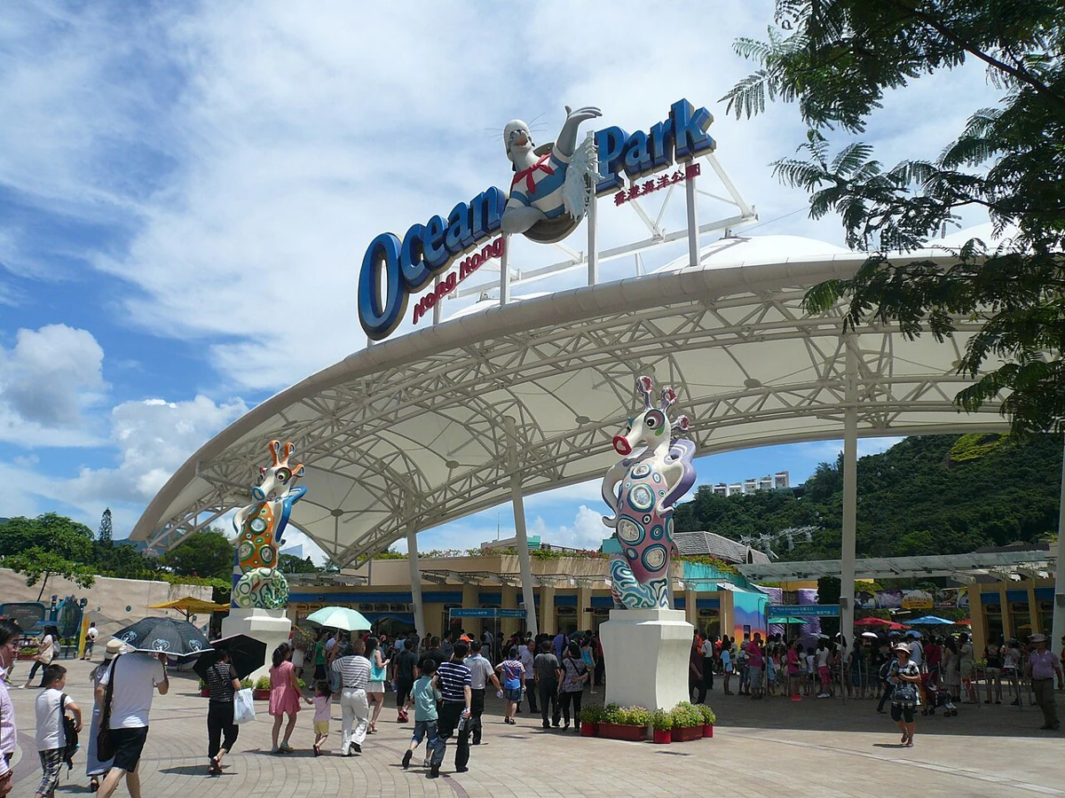 Ocean Park Hong Kong main entrance and entry plaza